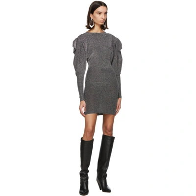 Shop Isabel Marant Silver Waden Dress In Bksi Black/