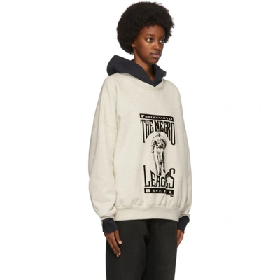 Shop Fear Of God Beige Felted Graphic Sweatshirt In Oatmeal/blk