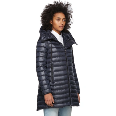 Shop Moncler Navy Down Rubis Coat In 778 Navy