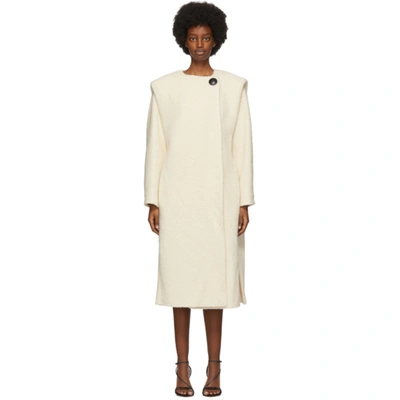 Shop Isabel Marant Off-white Gelton Coat In 23ec Ecru