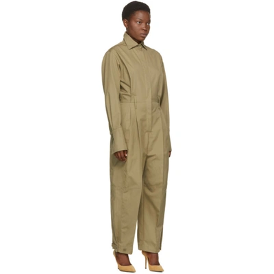 Shop Givenchy Khaki Lichen Jumpsuit In 369 Khaki