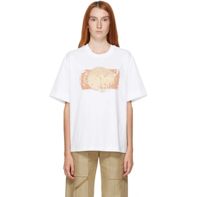 Shop Chloé Chloe White Logo T-shirt In 101 White