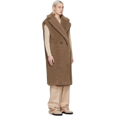 Shop Max Mara Tan Wool & Silk Alce Vest In 001 Camel