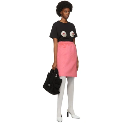 Shop Marc Jacobs Pink Faux-fur Gathered Straight Skirt In 670 Pink