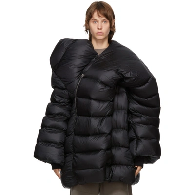 Shop Rick Owens Black Moncler Edition Down Hikoville Jacket In 999 Black