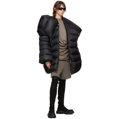 Shop Rick Owens Black Moncler Edition Down Hikoville Jacket In 999 Black