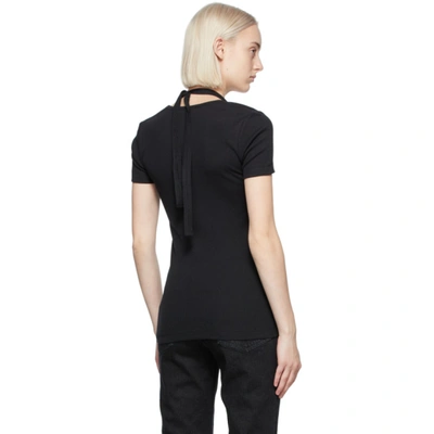 Shop Helmut Lang Black Halter T-shirt In Yvm Basalt Black