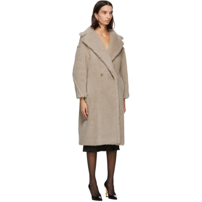 Shop Max Mara Beige Teddy Bear Coat In 002 Sand