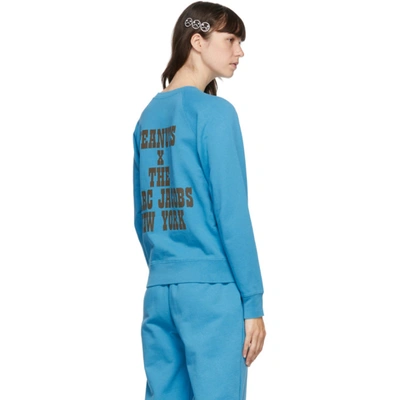 Shop Marc Jacobs Blue Peanuts Edition French Terry Sweatshirt In Washed Blue