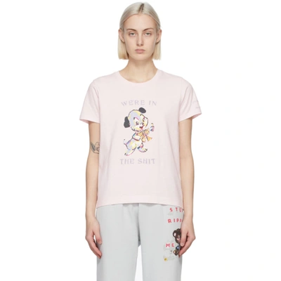 Shop Marc Jacobs Pink Magda Archer Edition 'we're In The Shit' T-shirt In 680 Ltpink