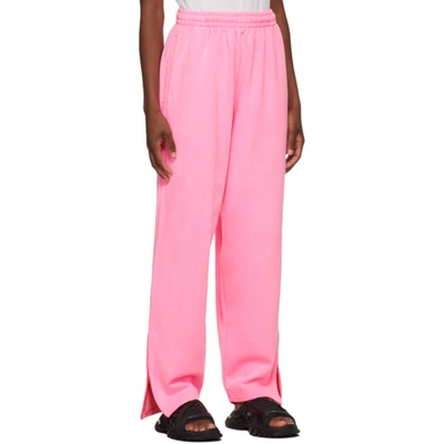 Shop Balenciaga Pink Jogging Lounge Pants In 5501 Bubble