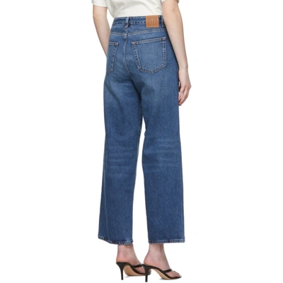 Shop Totême Blue Flare Fit Jeans In 405 Washedb