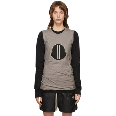 Shop Rick Owens Taupe Moncler Edition Logo Tank Top In 250 Dust