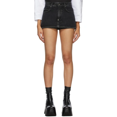 Shop Pushbutton Ssense Exclusive Black Miniskirt Shorts