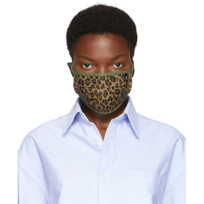 Shop R13 Tan & Green Surplus Leopard Mask