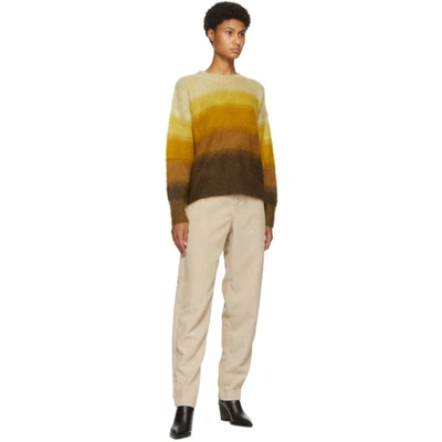 Shop Isabel Marant Étoile Yellow & Brown Drussel Sweater In 10oe Ochre