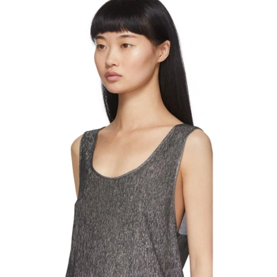 Shop Saint Laurent Silver Lamé Jersey Tank Top In 1081 Silver