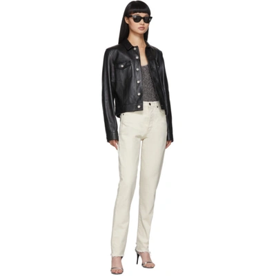 Saint Laurent Silver Lamé Jersey Tank Top In 1081 Silver