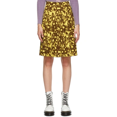 Shop Marc Jacobs Yellow And Brown Heaven By  Techno Skirt