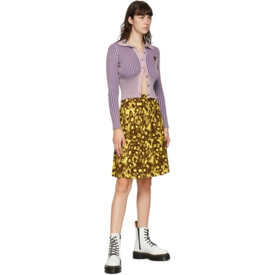 Shop Marc Jacobs Yellow And Brown Heaven By  Techno Skirt