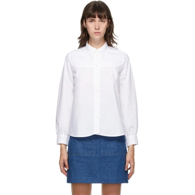 Shop Apc White Pascale Shirt In Aab White
