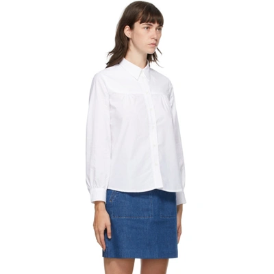 Shop Apc White Pascale Shirt In Aab White