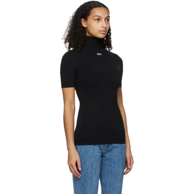 Shop Off-white Black Turtleneck T-shirt