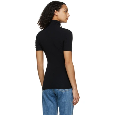 Shop Off-white Black Turtleneck T-shirt