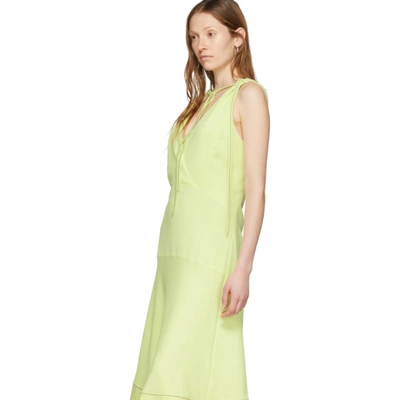 Shop Proenza Schouler Yellow Pswl Sleeveless Deep V Dress In 00534 Celer