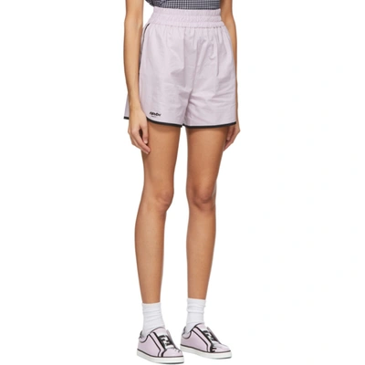 Shop Fendi Pink Eco Popeline Shorts In F1b62 Xylo