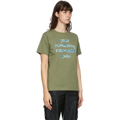 Shop Marc Jacobs Green Heaven By  'automatic Pain' T-shirt In Military