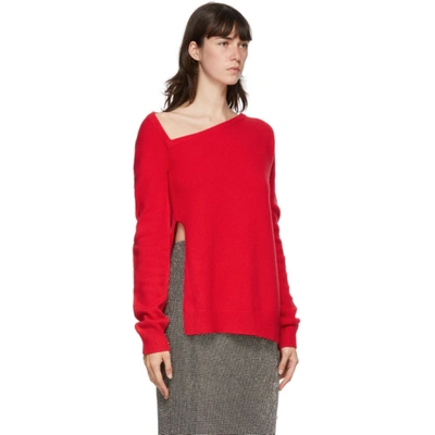 Shop Christopher Kane Red Wool & Cashmere Sweater