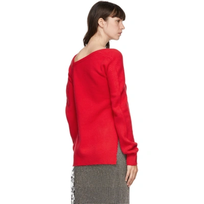 Shop Christopher Kane Red Wool & Cashmere Sweater