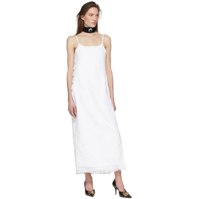 Shop Marine Serre White Maxi Towel Dress In 83 White Ja
