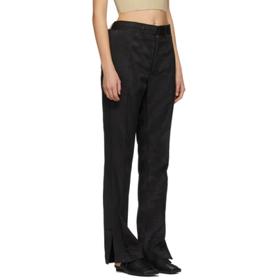 Shop Toga Black Moire Trousers In 26 Black