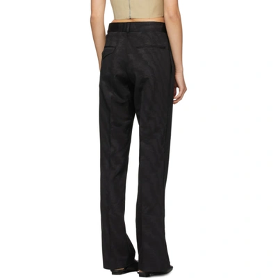 Shop Toga Black Moire Trousers In 26 Black