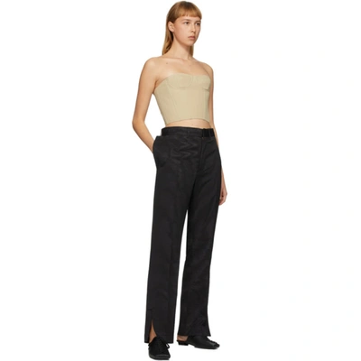 Shop Toga Black Moire Trousers In 26 Black