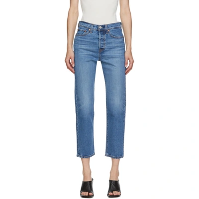 Shop Levi's Blue Wedgie Straight Jeans In Jive Sound