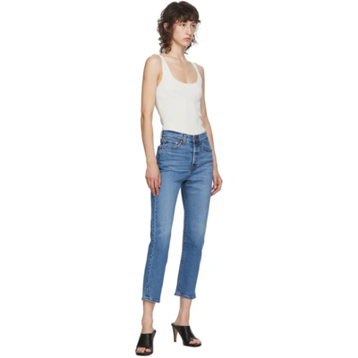 Shop Levi's Blue Wedgie Straight Jeans In Jive Sound