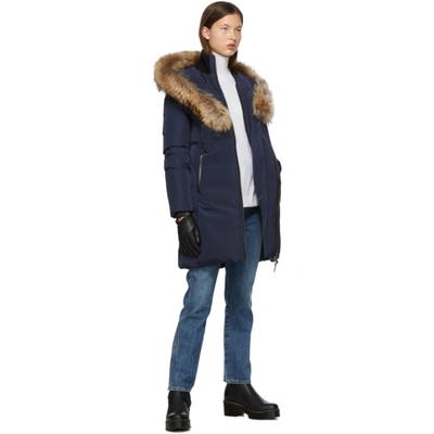 Shop Mackage Navy Down & Fur Classic Kay Parka