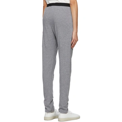 Shop Essentials Grey Jersey Lounge Pants In Darkheather
