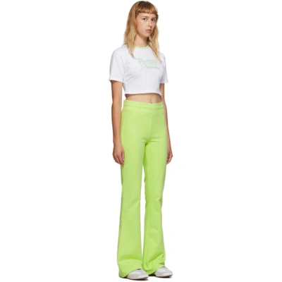 Shop Im Sorry By Petra Collins Ssense Exclusive White & Green Logo Cropped T-shirt
