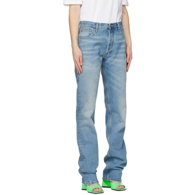 Shop Attico Blue Boyfriend Jeans In Blue Super