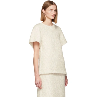 Shop Totême Off-white Mohair Bouclé Espera Sweater In 501 Dune