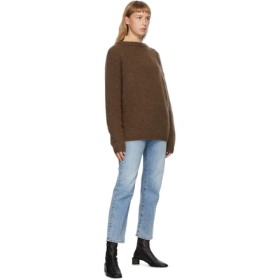 Shop Acne Studios Brown Wool & Mohair Oversized Sweater In Cinnamon
