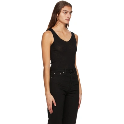 Shop Totême Black Savona Tank Top In 200 Black