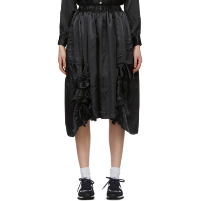 Shop Comme Des Garçons Comme Des Garçons Black Ruffle Detail Skirt In 1 Black