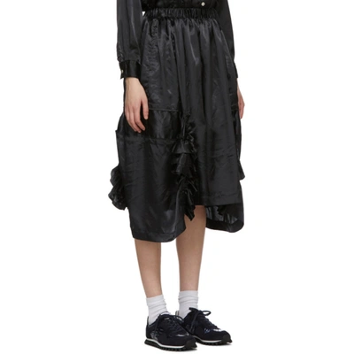 Shop Comme Des Garçons Comme Des Garçons Black Ruffle Detail Skirt In 1 Black