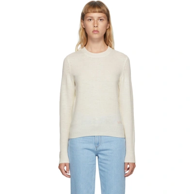 Shop A.p.c. Off-white Wool Esme Sweater In Aac Offwhit