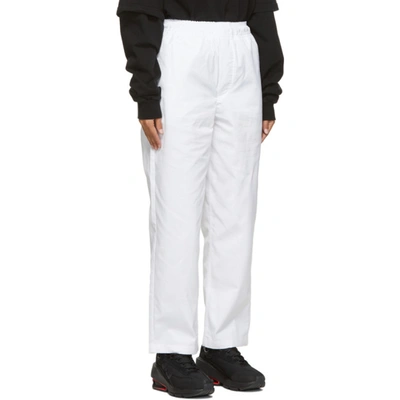 Shop Gr10k White Klopman Capital Trousers